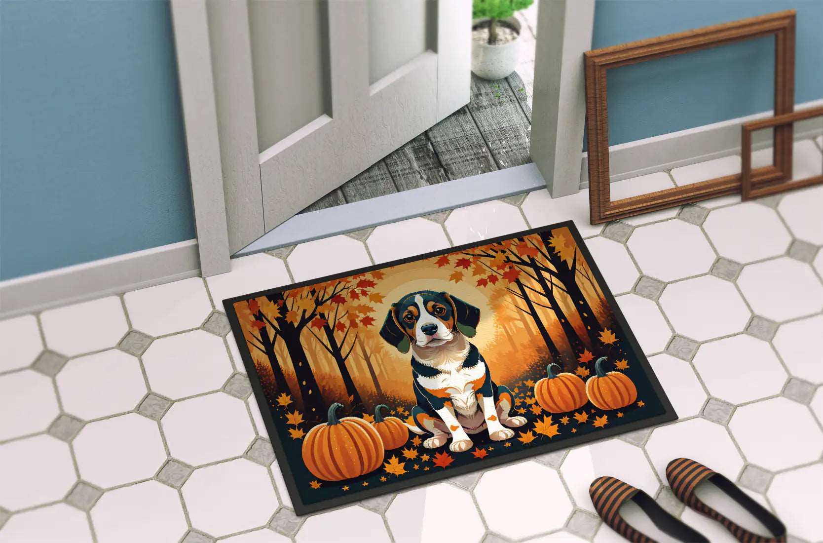 Beagle Fall Doormat