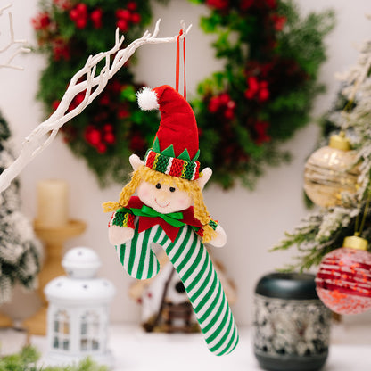 Christmas Candy Cane Hanging Ornament - Festive