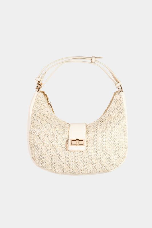 Fame Straw Braid Hobo Bag-Designer-Fashion