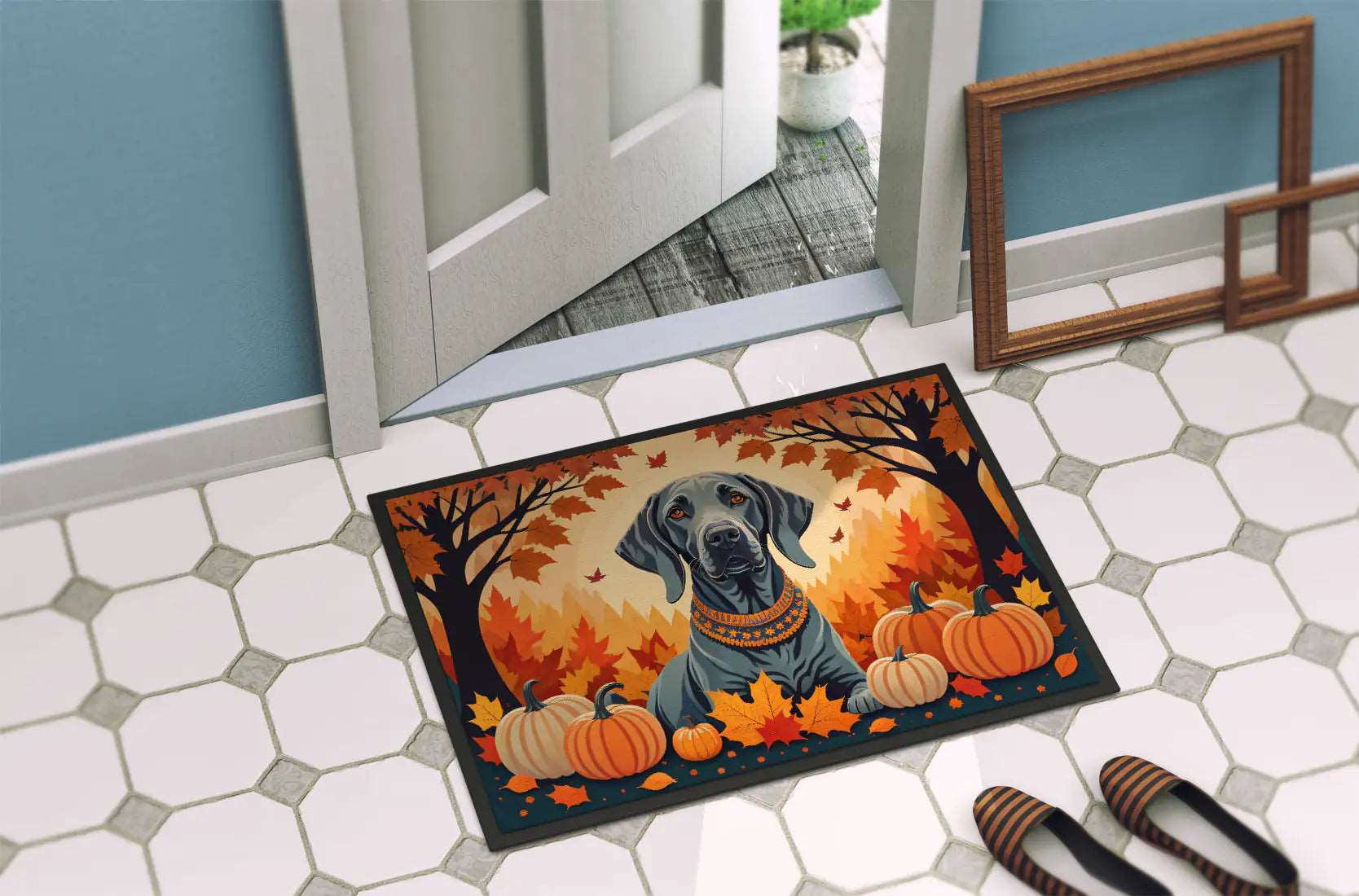 Weimaraner Fall Doormat