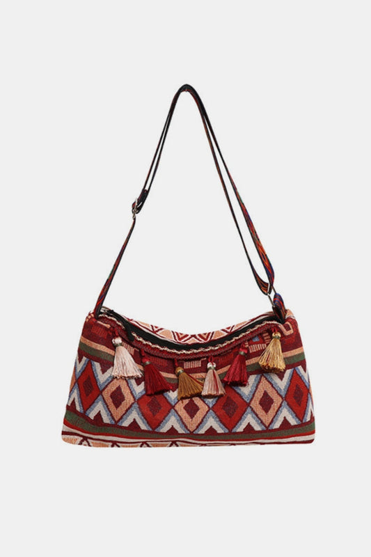 Tassel Adjustable Strap Shoulder Bag Crossbody