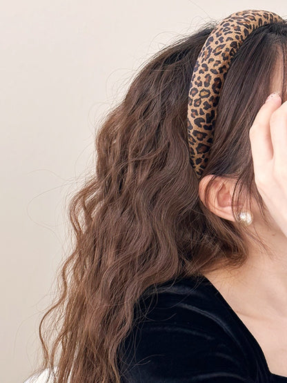 Leopard Polyester Wide Headband-Trendy-Style