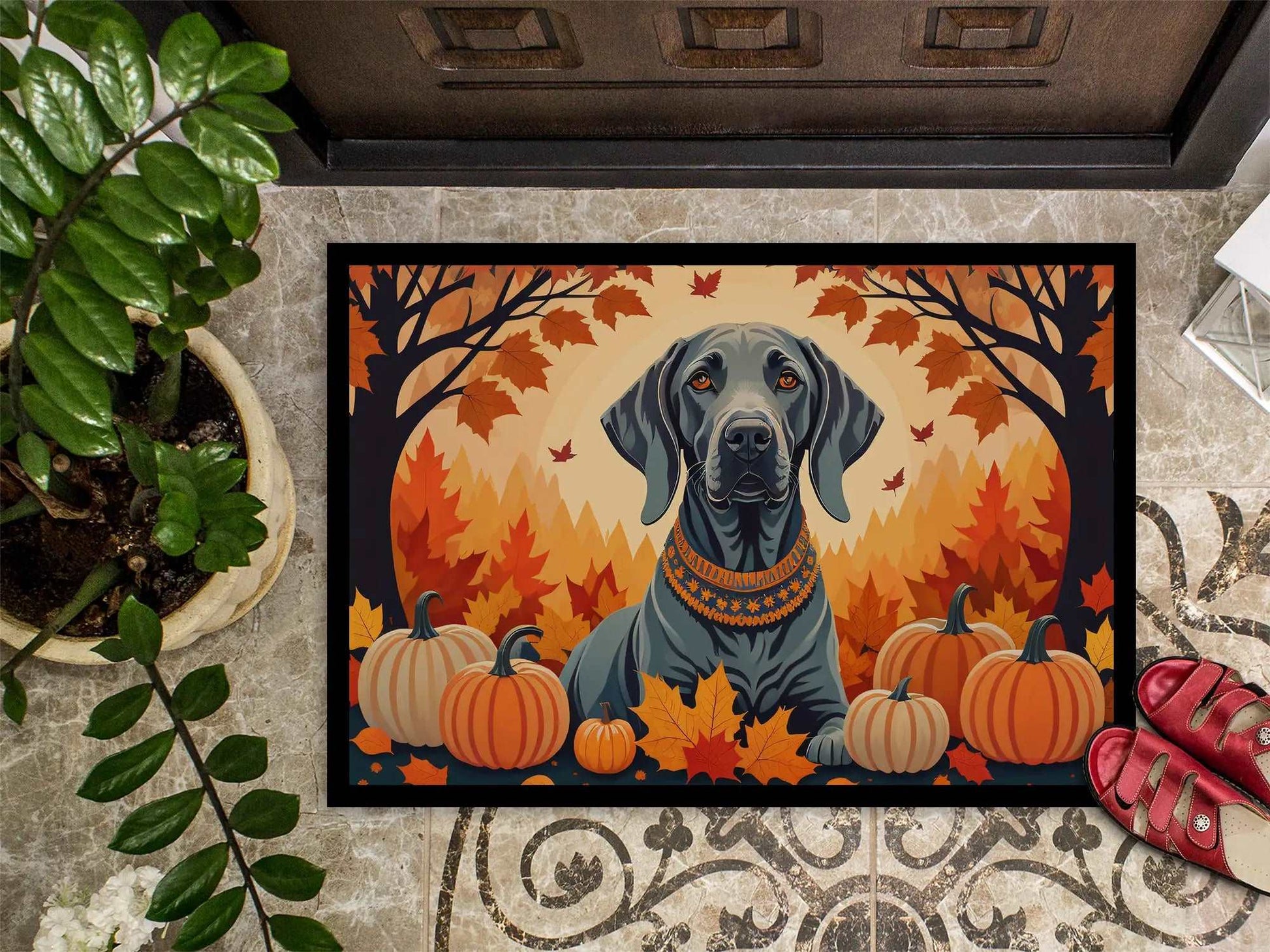 Weimaraner Fall Doormat