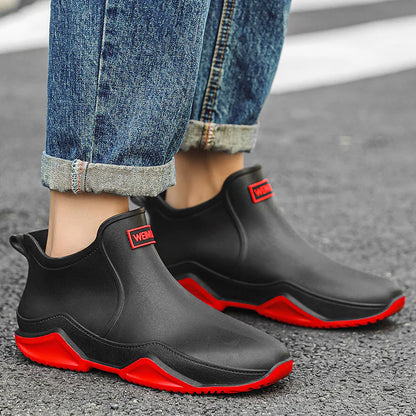 Men's Rain Boots Outdoor Waterproof Shoes