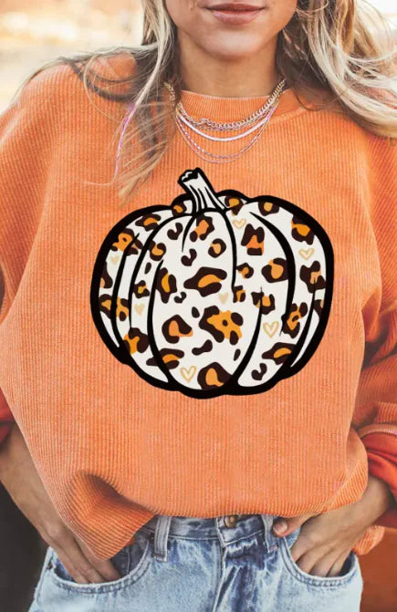 Halloween Pumpkin Head Sweater Women's Loose Round Neck Pullover