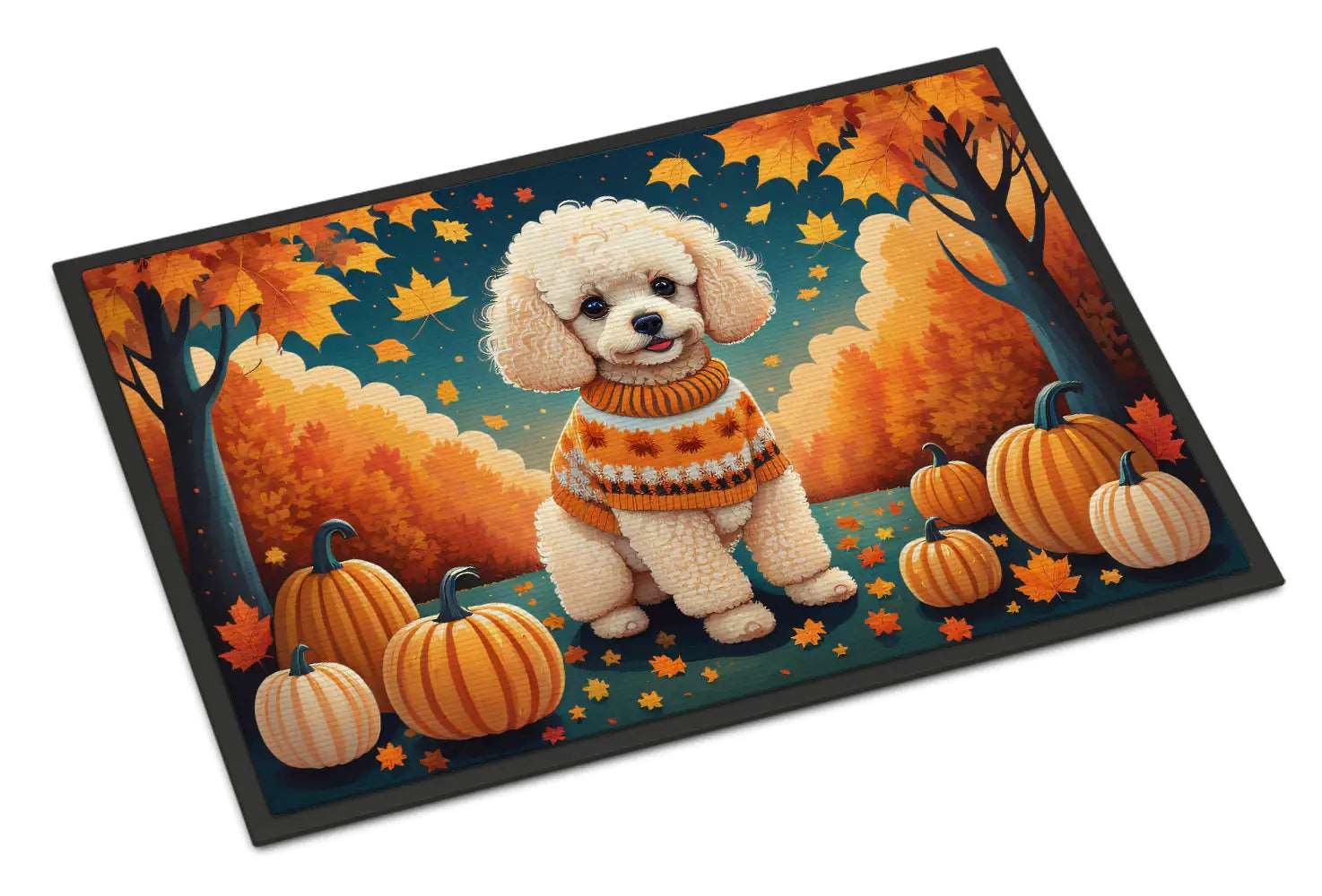 Poodle Fall Doormat