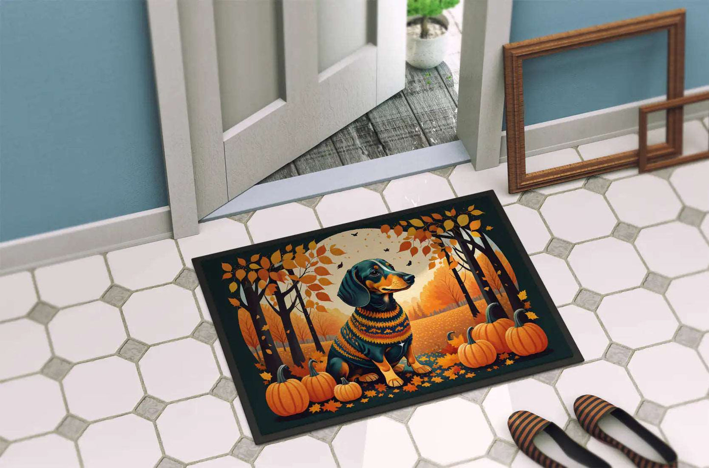 Dachshund Fall Doormat