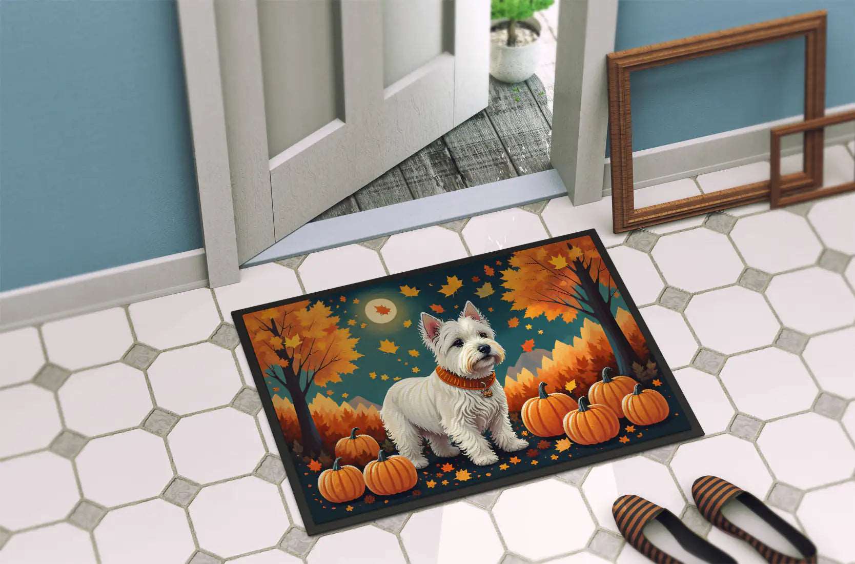 Westie Fall Doormat