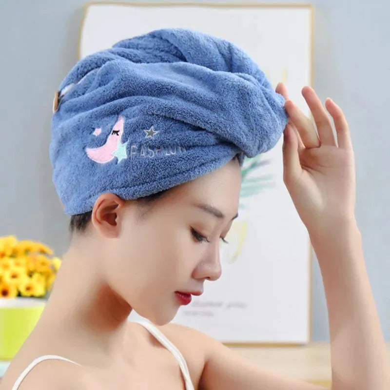 Microfiber Shower Cap Stylish Towel for Women