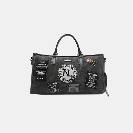 Nicole Lee USA Denim Patch Duffel-Designer