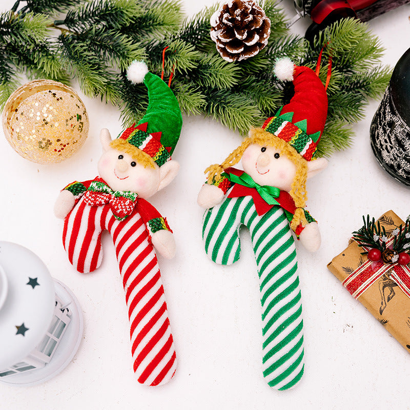 Christmas Candy Cane Hanging Ornament - Festive