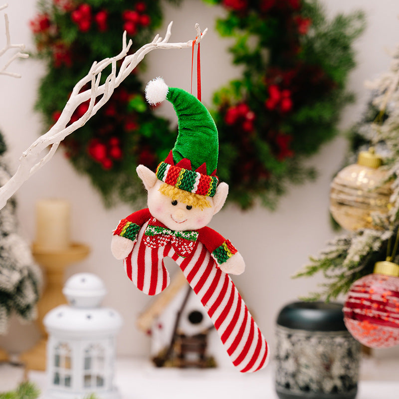 Christmas Candy Cane Hanging Ornament - Festive