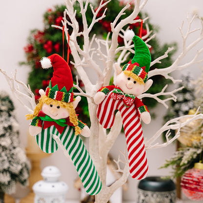 Christmas Candy Cane Hanging Ornament - Festive