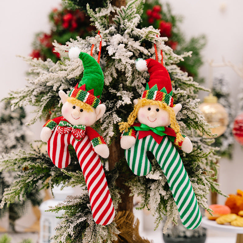 Christmas Candy Cane Hanging Ornament - Festive