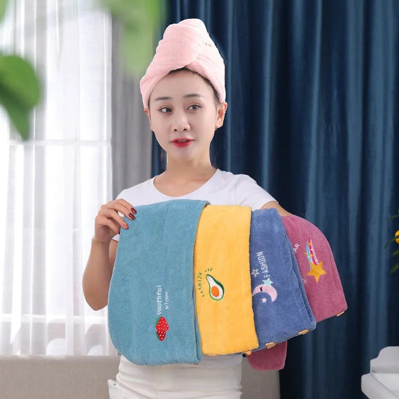 Microfiber Shower Cap Stylish Towel for Women