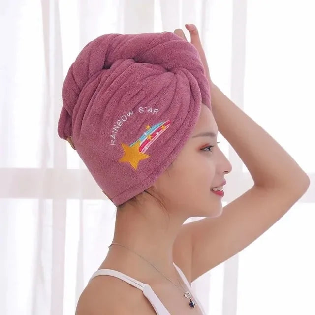 Microfiber Shower Cap Stylish Towel for Women