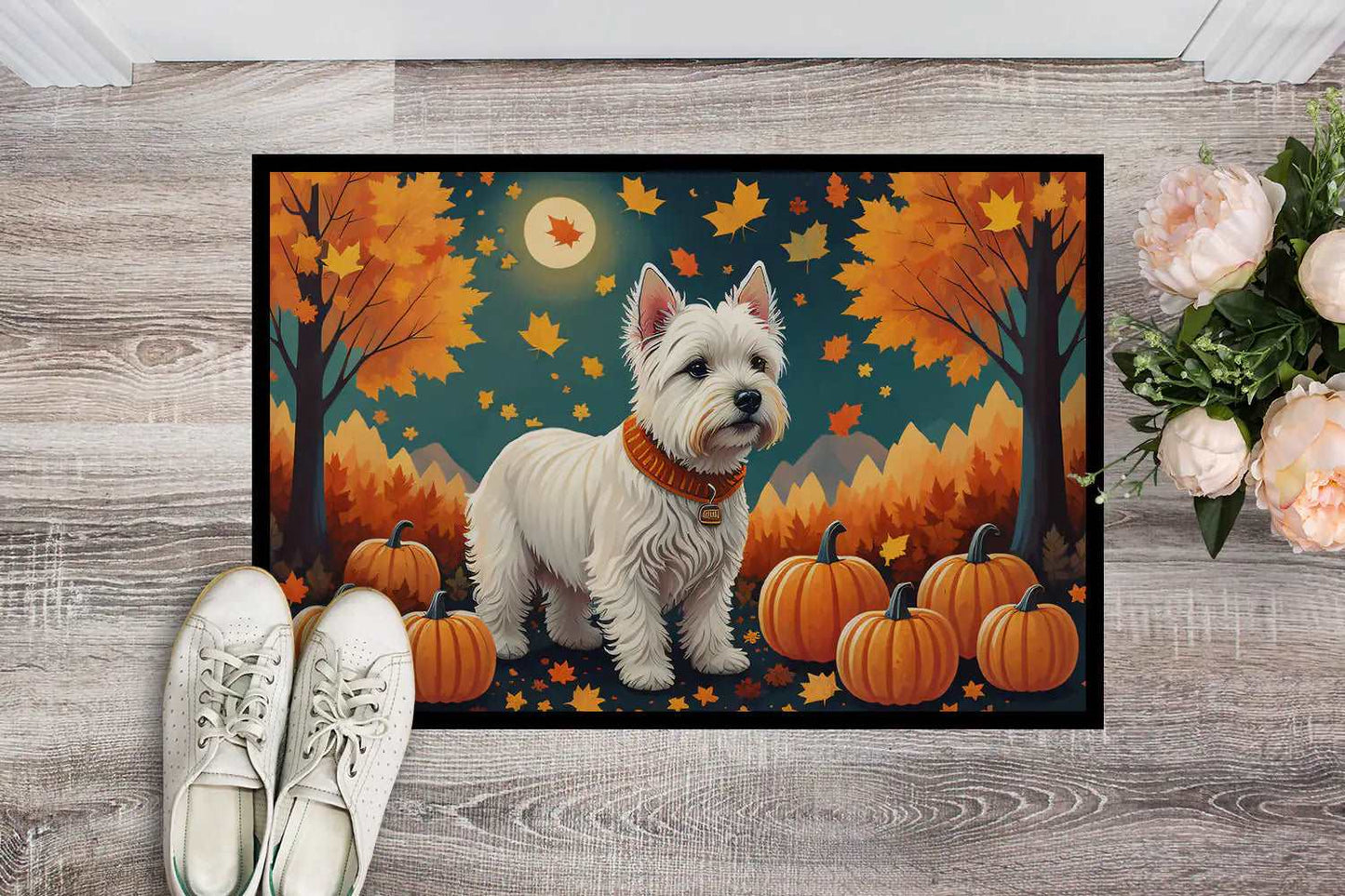 Westie Fall Doormat