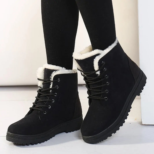 Women Winter Ankle Boots Winter Warm Shoes