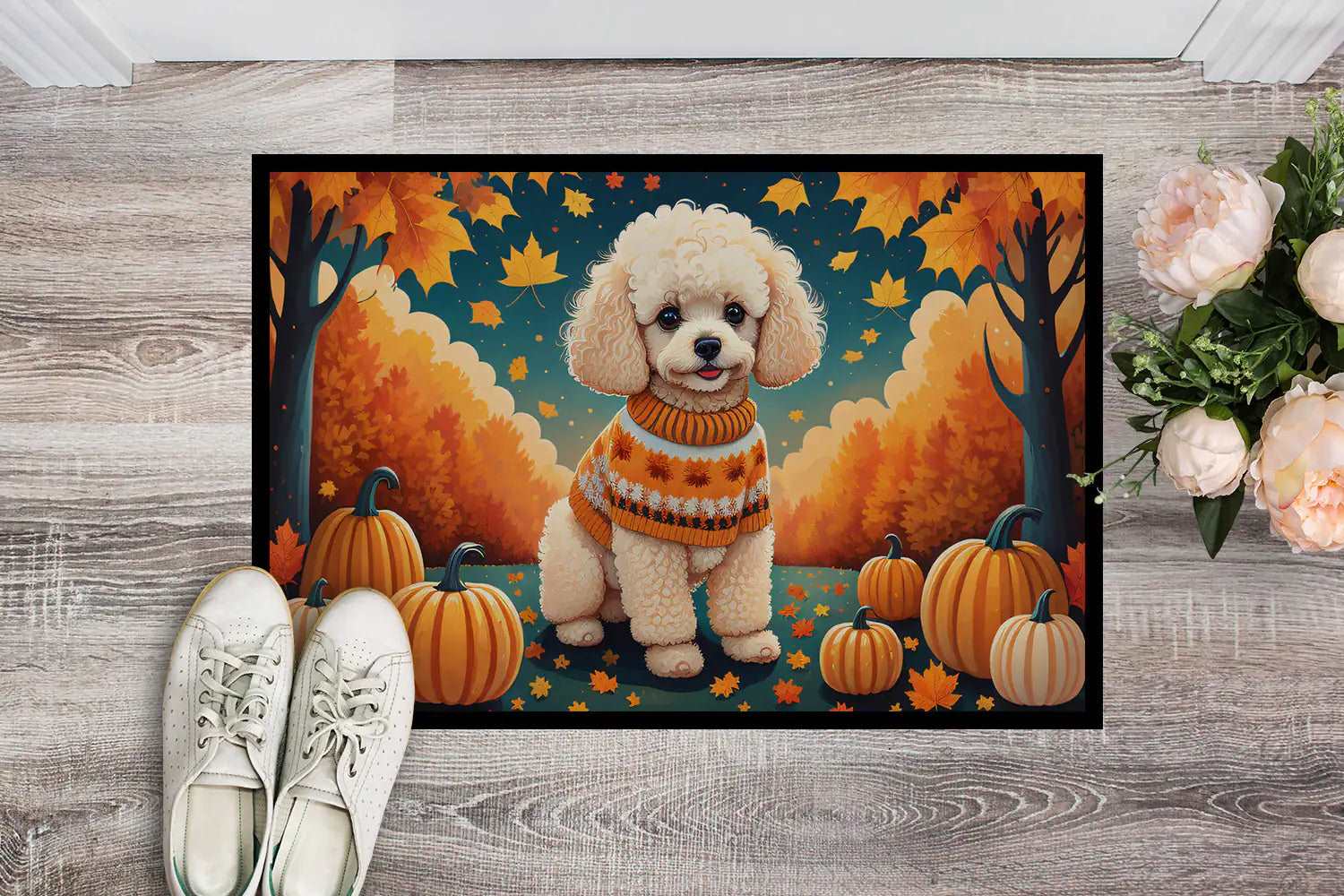 Poodle Fall Doormat